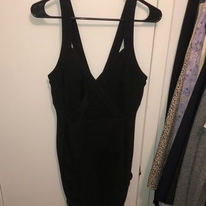 Black fitted dress
